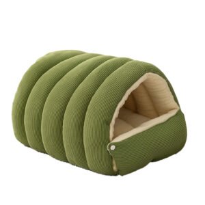 Cat Cave Bed — Adjustable Corduroy Nest — product view